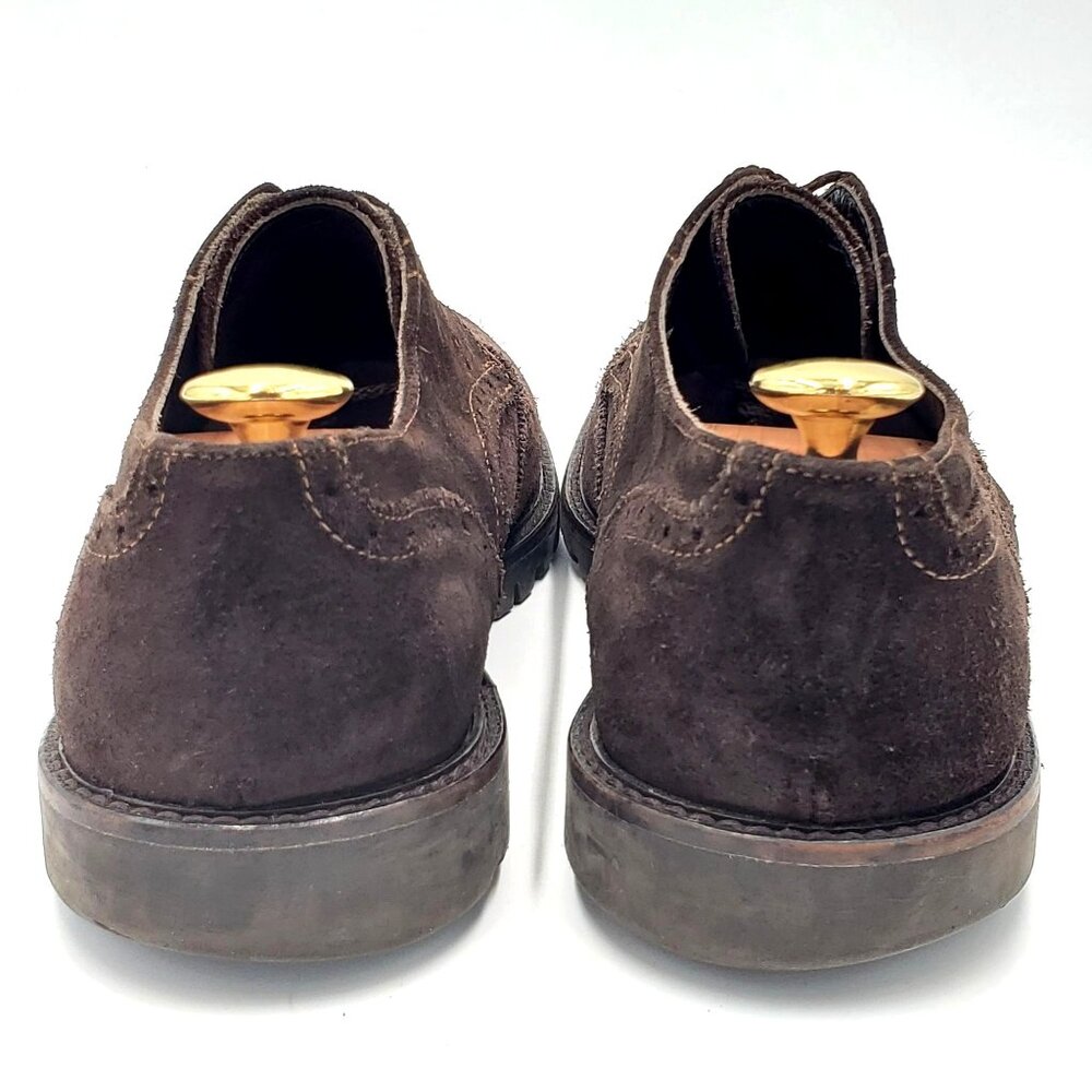 To Boot Adam Derrick Italy Men 11.5 Brown Suede Dress Shoes Wingtip Derby Oxford - Picture 6 of 10